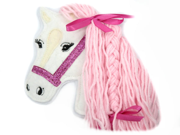 Applikation Pferd Pferdekopf gestickt Aufnäher Pony Fabelwesen Fantasie Fantasy Schultüte Schultasche Kinderzimmer Dekoration Tiere Nature Zauber freie Farbwahl