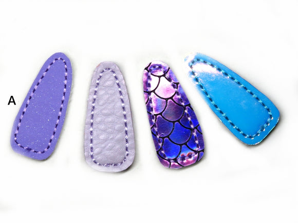 4 baby Haarspangen  Leder&Glitzer  Spange