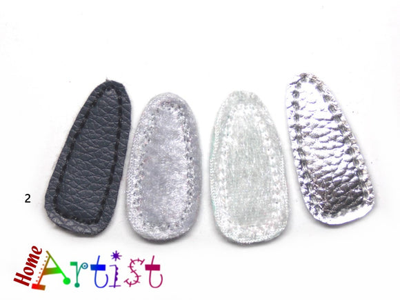 4 baby Haarspangen  Leder&Glitzer  Spange