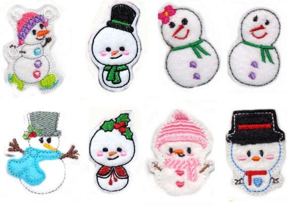 Schneemann Haarspange 4cm  zum auswählen