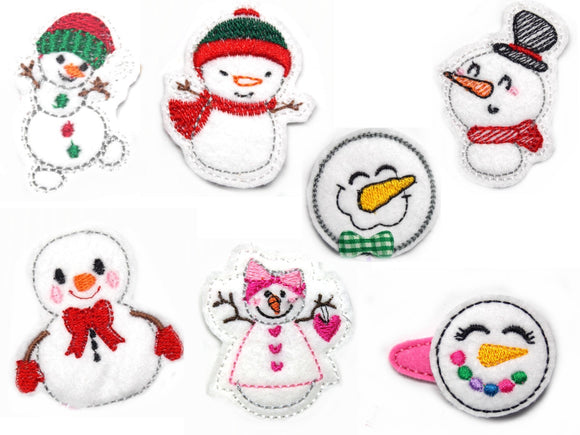 Schneemann Haarspange 4cm  zum auswählen